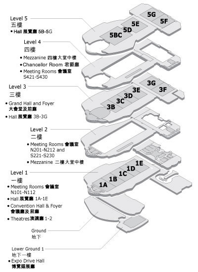 Hall plan of Hong Kong Electronics Fair 